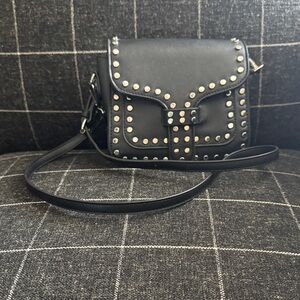 Prune Black Studded Crossbody Bag
